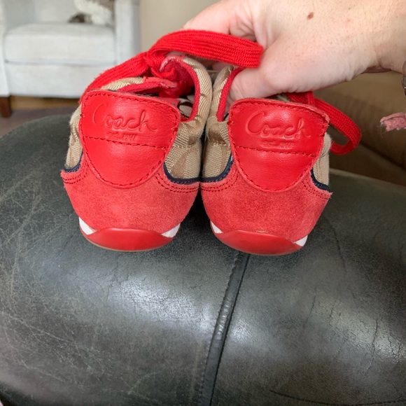 Red Coach Sneakers in good condition - Picture 3 of 4